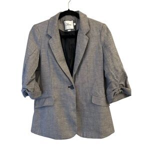 Chaus Linen blend blazer size 6 Petite career minimalist casual light weight